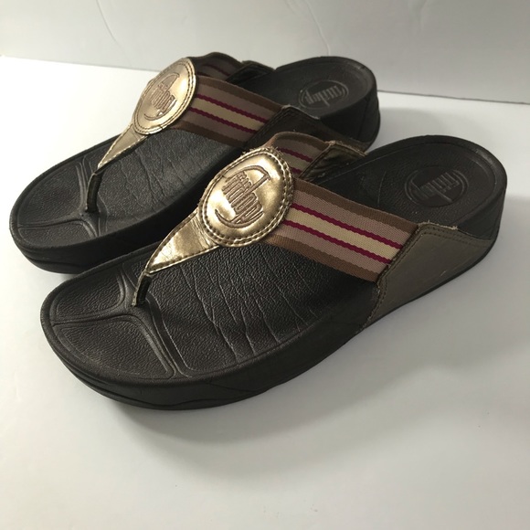 Fitflop Shoes - Fitflop gold pink & tan toning comfort sandals 6